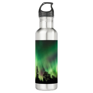 Foto van Bright Green Northern Lights Waterfles