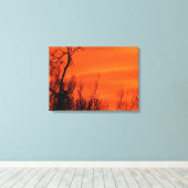 Foto van Bright Kansas Early Morning Sunrise Canvas Afdruk (Insitu (Houten vloer))