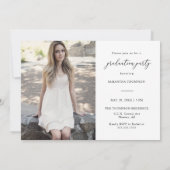 Foto van Bright Magenta Minimalist School Afstuder Kaart (Achterkant)