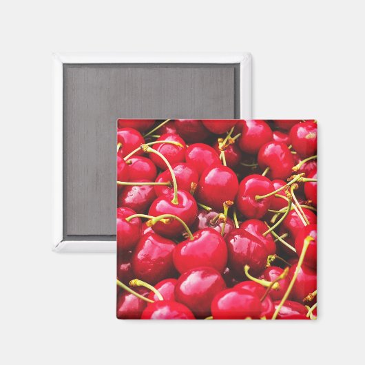 Foto van Bright Red Cherries Magneet (Voorkant / Achterkant)