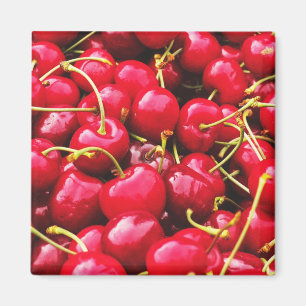 Foto van Bright Red Cherries Magneet