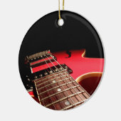 Foto van Bright Red Electric Gitar Keramisch Ornament (Links)