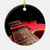 Foto van Bright Red Electric Gitar Keramisch Ornament (Achterkant)