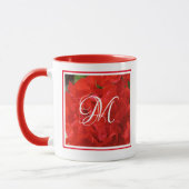 Foto van Bright Red Geranium Floral Initiaal Mok (Links)