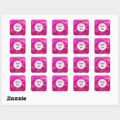 Foto van Bright Roze Azalea Flower Vierkante Sticker (Vel)