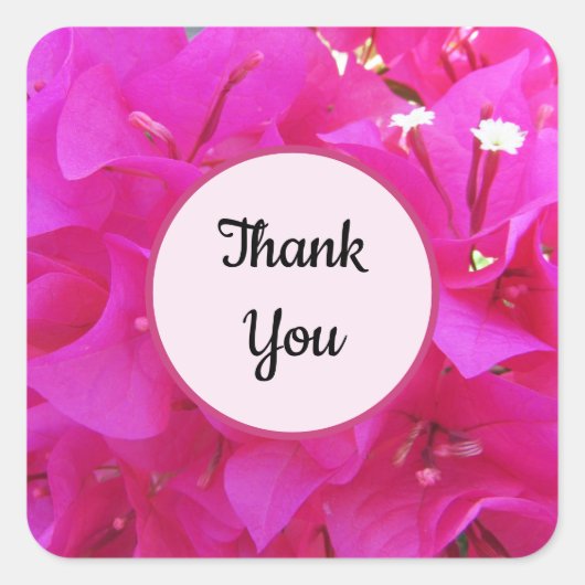 Foto van Bright Roze Azalea Flower Vierkante Sticker (Voorkant)