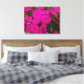 Foto van Bright roze bloemen Canvas Afdruk (Insitu (Slaapkamer))