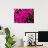 Foto van Bright roze bloemen Poster (Thuiskantoor)