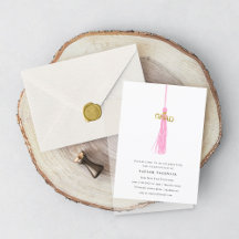 Foto van Bright roze Tassel Graduel Aangepast