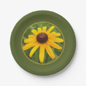 Foto van Bright Yellow Solo Rudbeckia Papieren Bordje (Voorkant)