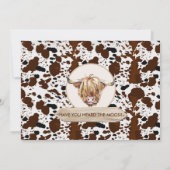 Foto van Brown Highland Koe Koe 1 oktober Kaart (Achterkant)