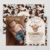 Foto van Brown Highland Koe Koe 1 oktober Kaart (Voorkant / Achterkant)