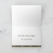 Foto van Brown Peace & Joy Holiday Kaart (Binnen)