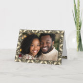 Foto van Brown Peace & Joy Holiday Kaart (Voorkant)