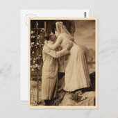  foto van bruiloft paar kussen briefkaart (Voorkant / Achterkant)