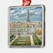 Foto van Brussel, België Metalen Ornament (Links)