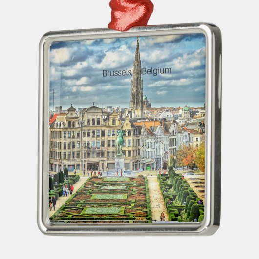 Foto van Brussel, België Metalen Ornament (Links)