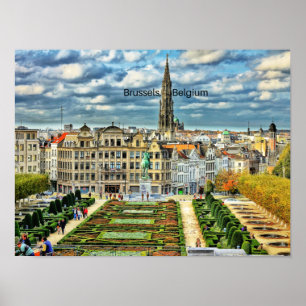 Foto van Brussel, België Poster