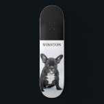 Foto van Bulldog Pet Persoonlijk Skateboard<br><div class="desc">Is je hondskateboard of rijd je mee? Voeg gewoon de foto en naam van je hond toe aan dit coole moderne skateboard.</div>