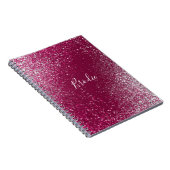 Foto van Burgundy en Silver Glitter Notitieboek (Rechterzijde)