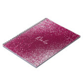 Foto van Burgundy en Silver Glitter Notitieboek (Linkerzijde)