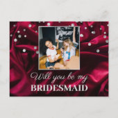 Foto van Burgundy Silk: mijn Bridesmaid Briefkaart (Voorkant)