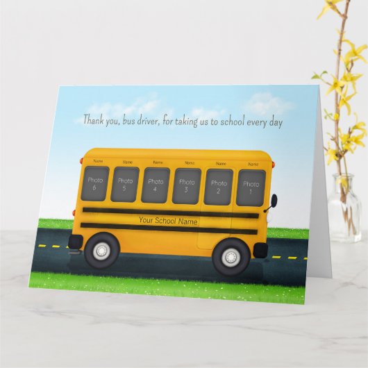 Foto van Bus Driver Custom School Bus 12 Kaart (Gele Bloem)
