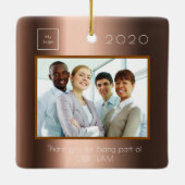 Foto van Business Company, dank u brons! Keramisch Ornament (Achterkant)