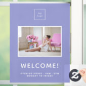 Foto van Business logo violet lavender Raamsticker (Huis)