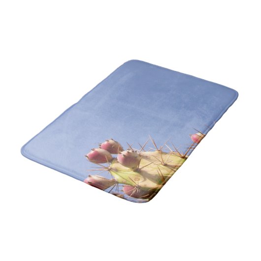 Foto van Cactus en Blue Sky Badmat (Gekanteld)