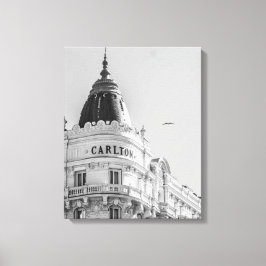 Foto van Cannes bnw van Carlton hotel Canvas Afdruk