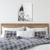 Foto van Cannes bnw van Carlton hotel Canvas Afdruk (Insitu (Slaapkamer))