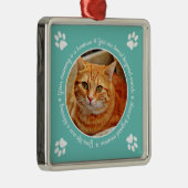 Foto van Cat Memorial Paw Metalen Ornament (Rechts)
