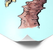 foto van cedar-wasvogel foto afdruk (Hoek)