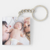 Foto van Chalkboard Baby Boy Birth Announding Sleutelhanger (Achterkant)