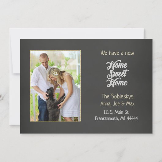 Foto van Chalkboard die we hebben verplaatst Kaart (Voorkant)