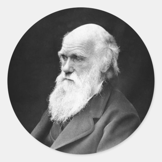 Foto van Charles Darwin Ronde Sticker (Voorkant)