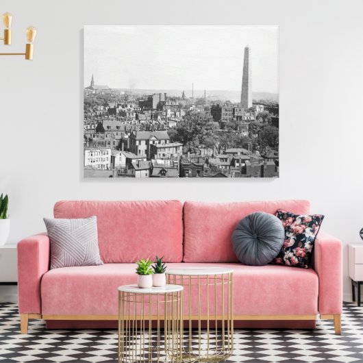 foto van Charlestown Massachusetts Canvas Afdruk (Insitu (Woonkamer))