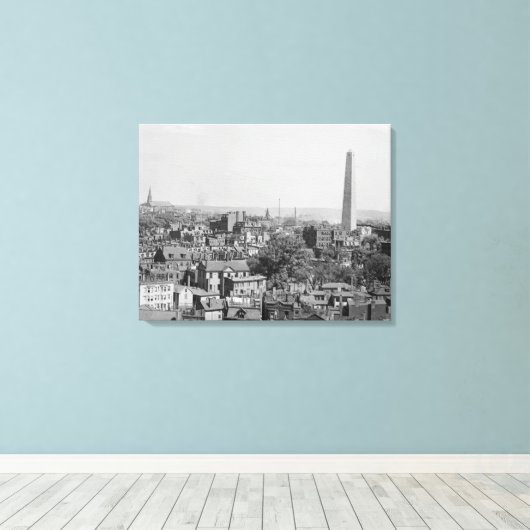  foto van Charlestown Massachusetts Canvas Afdruk (Insitu (Houten vloer))