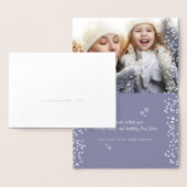 Foto van Cheer Chic Modern White Snowflakes Folie Kaarten (Display)