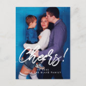 Foto van Cheers Modern New Year Briefkaart (Voorkant)