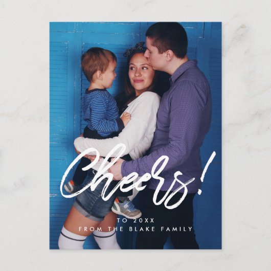 Foto van Cheers Modern New Year Briefkaart (Voorkant)