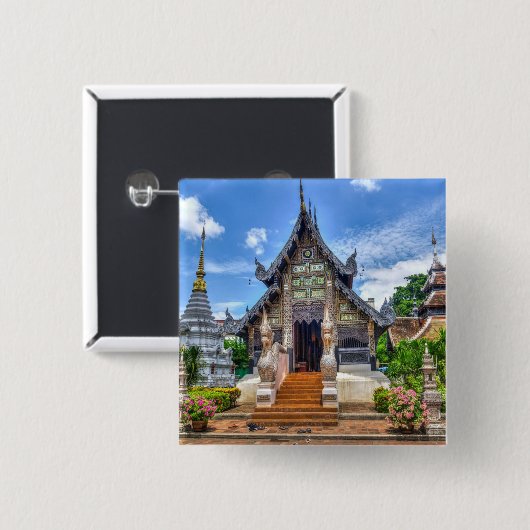 Foto van Chiang Mai Vierkante Button 5,1 Cm (Voorkant /achterkant)