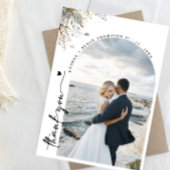 Foto van Chic Arch Boho Wedding Hartelijk dank Kaart