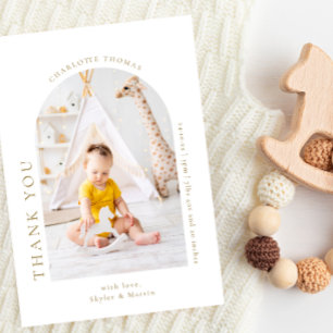 Foto van Chic Baby shower Arch Briefkaart