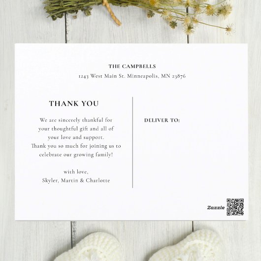 Foto van Chic Baby shower Arch Briefkaart