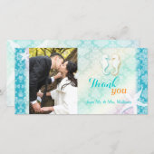 Foto van Chic Beach Seahorse Weddenschap Hartelijk Bedankkaart (Voorkant / Achterkant)