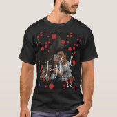 Foto van Chic Black en Red Kerstmis T-shirt (Voorkant)
