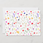 Foto van chic boho felle wilde bloemen op 1 verjaa kaart (Achterkant)