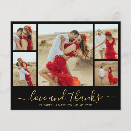 Foto van Chic Budget Collage Weddenschap Bedankt F Flyer (Voorkant)